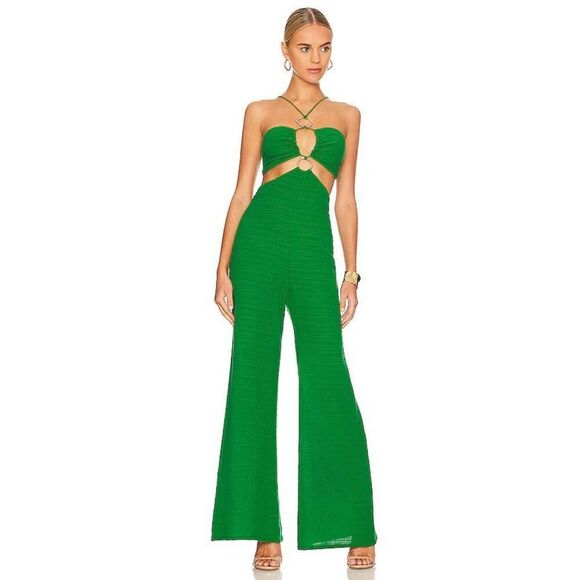 $328 Revolve x Rumer Amour jumpsuit green size medium m3 - Picture 1 of 8
